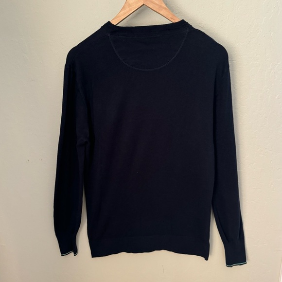 SCOTCH & SODA Classic Wool Cotton Blend Crewneck Sweater Blue Lightweight Size M - Picture 12 of 14